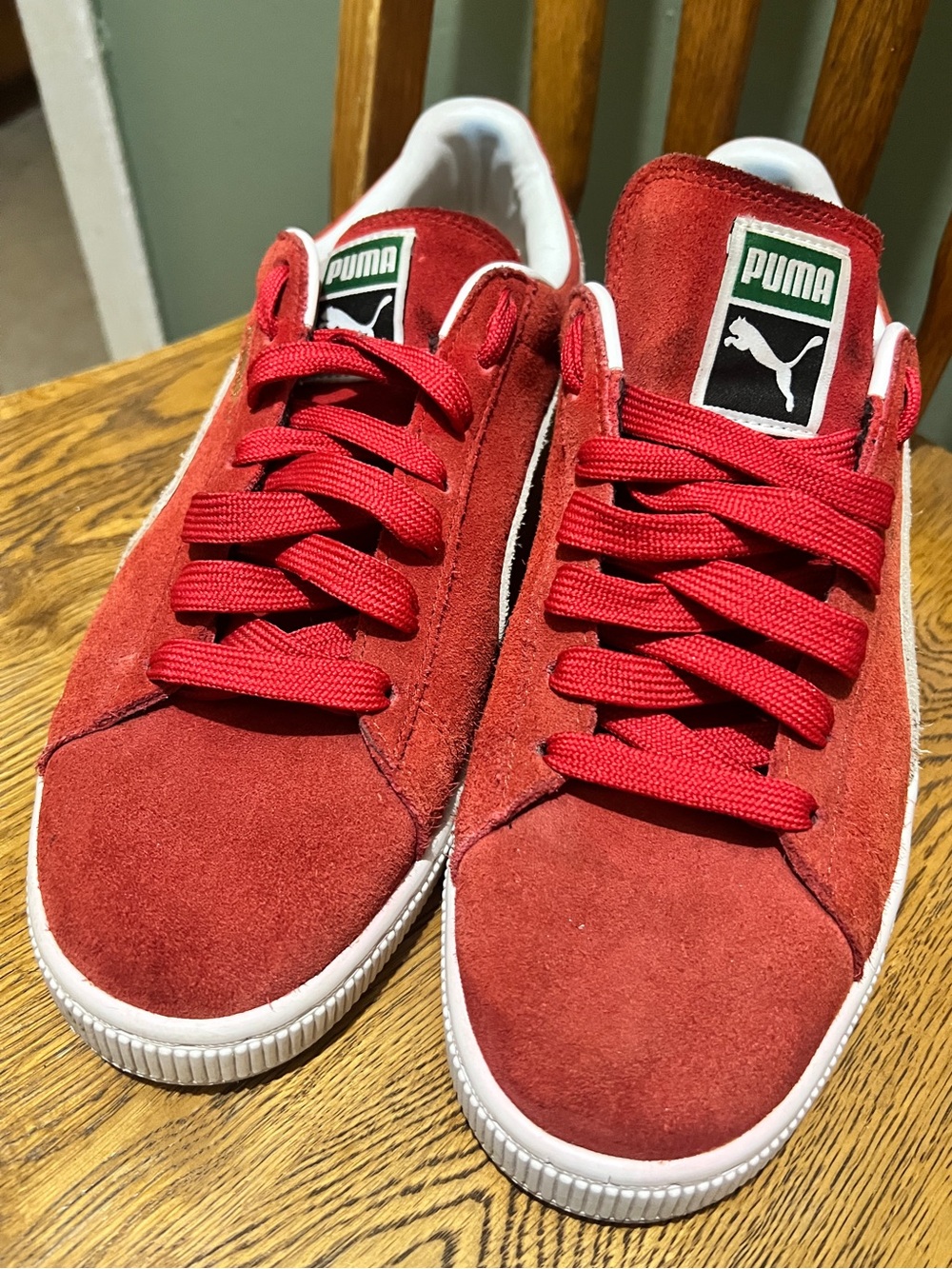 Puma Suede Classic XXI Mens Color: High Risk Red/White 352634 65
